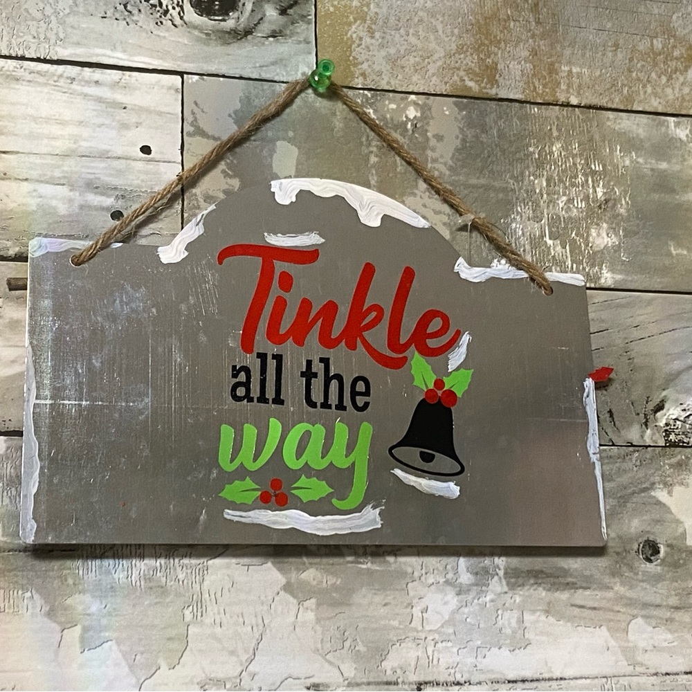 Christmas Decor Signs Metal Funny Signs for Bathroom Decoration toilet wall deco